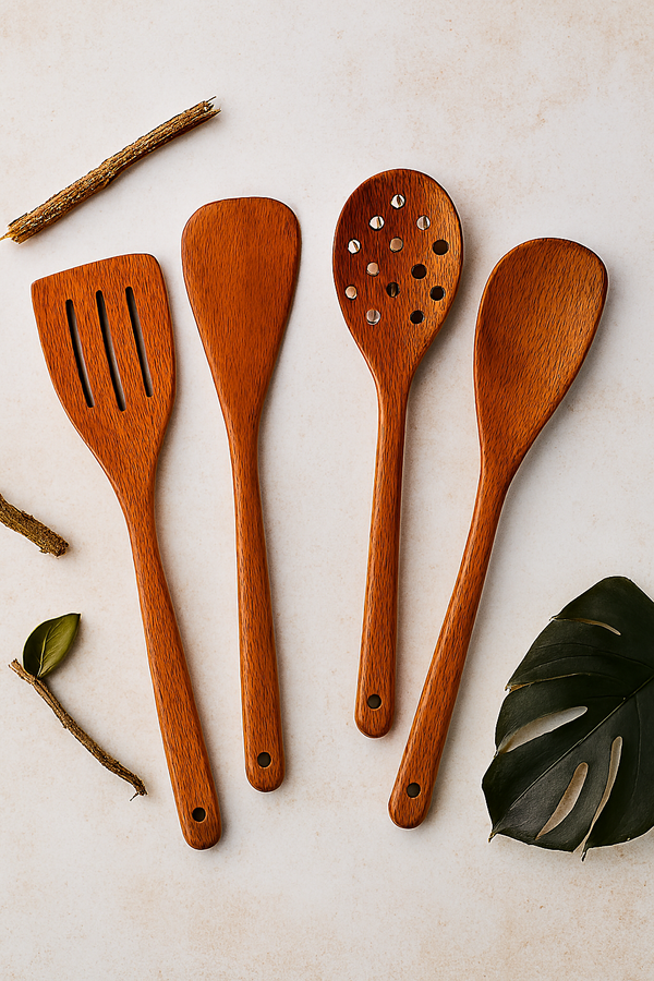 Pack Of 4 - Wooden Spoon Set